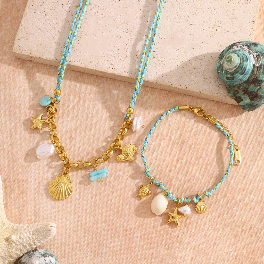 Ocean Charm Extension Chain Bracelet — bracelet, view 4