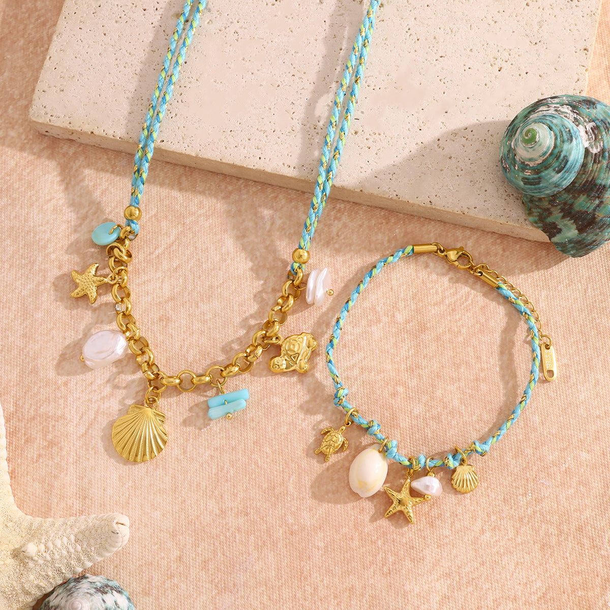 Ocean Charm Extension Chain Bracelet — bracelet, view 4