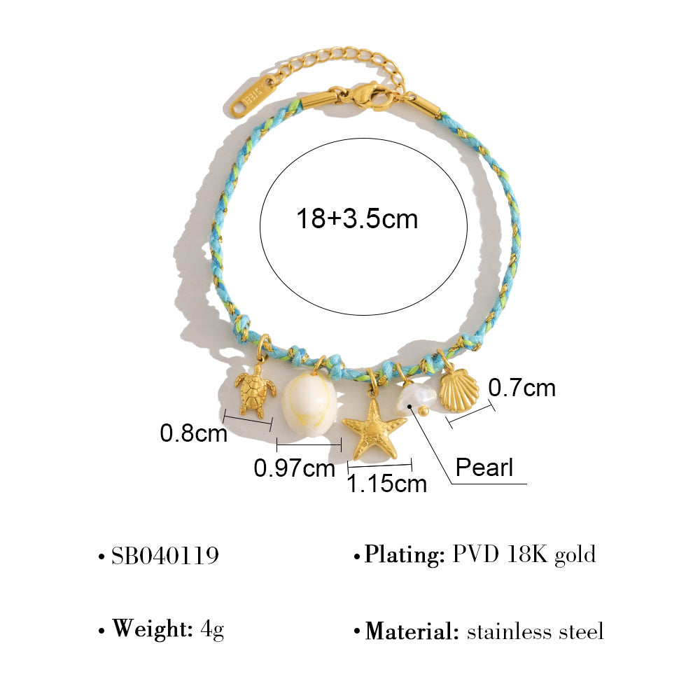 Ocean Charm Extension Chain Bracelet — bracelet, view 5