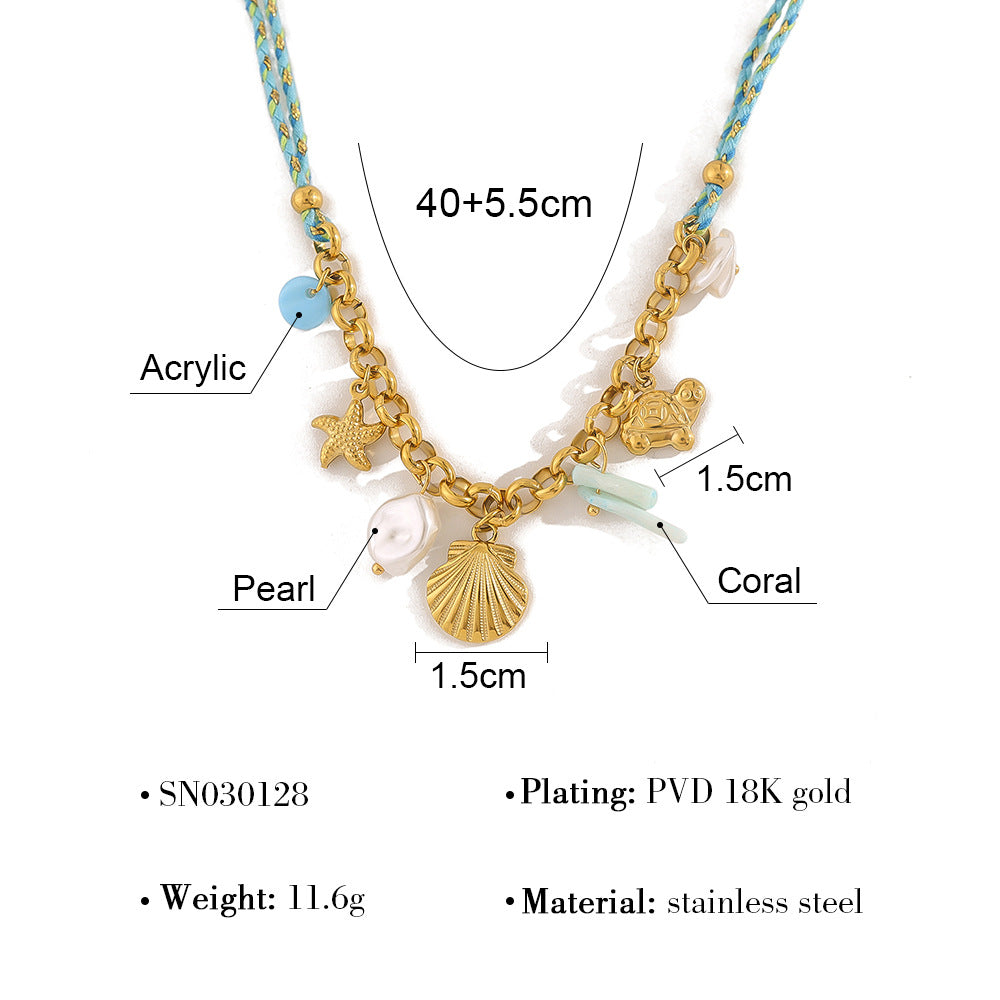Ocean Charm Extension Chain Bracelet — bracelet, view 6