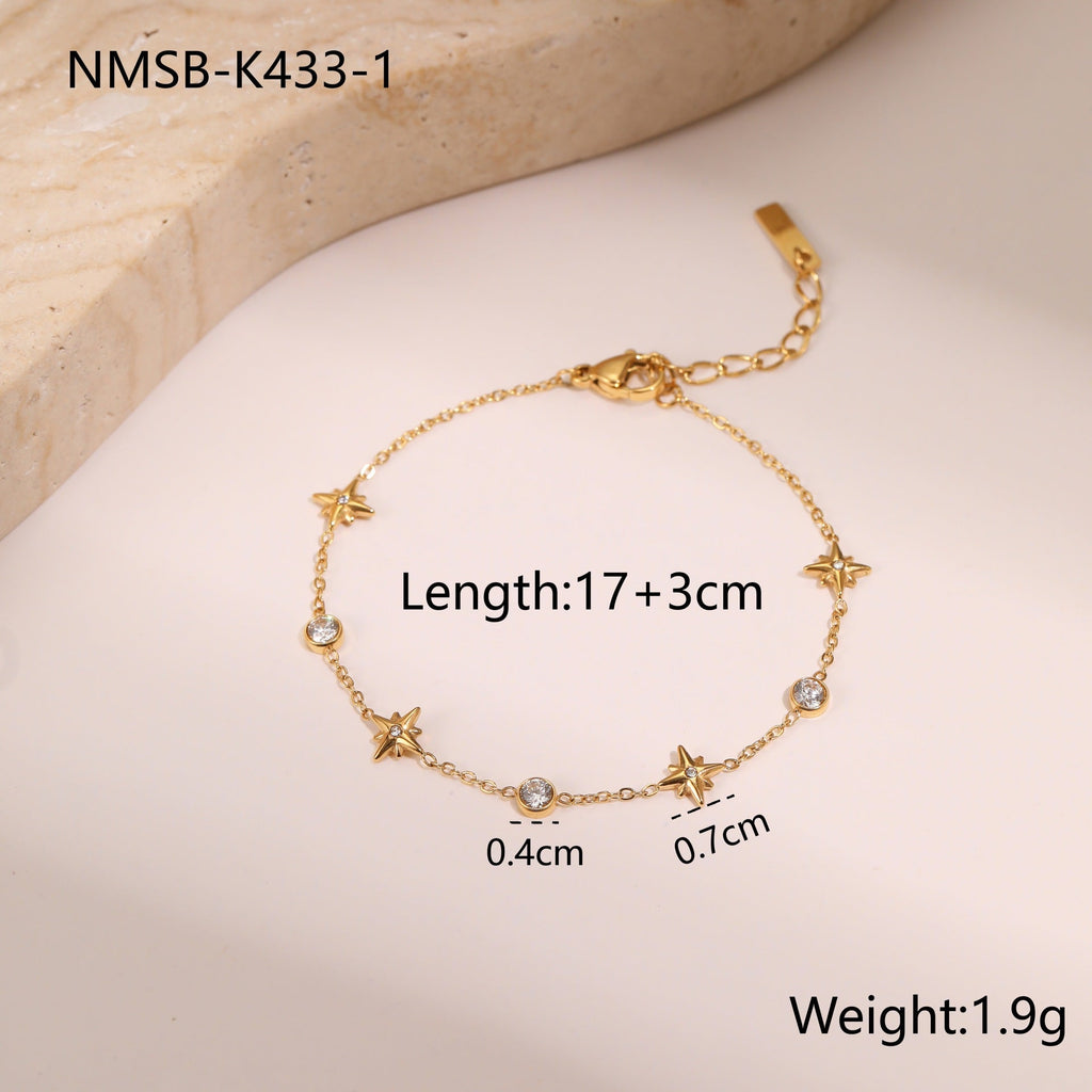 Rhinestone Star Pendant Bracelet — bracelet, view 9