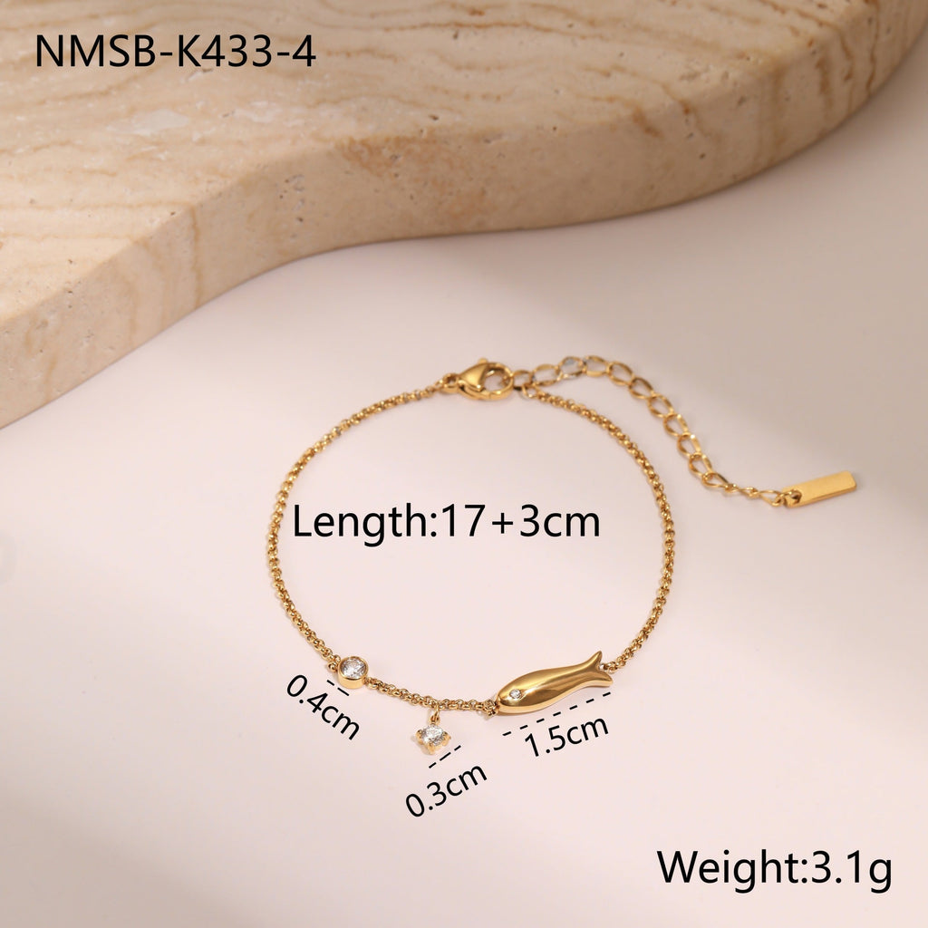 Rhinestone Star Pendant Bracelet — bracelet, view 11