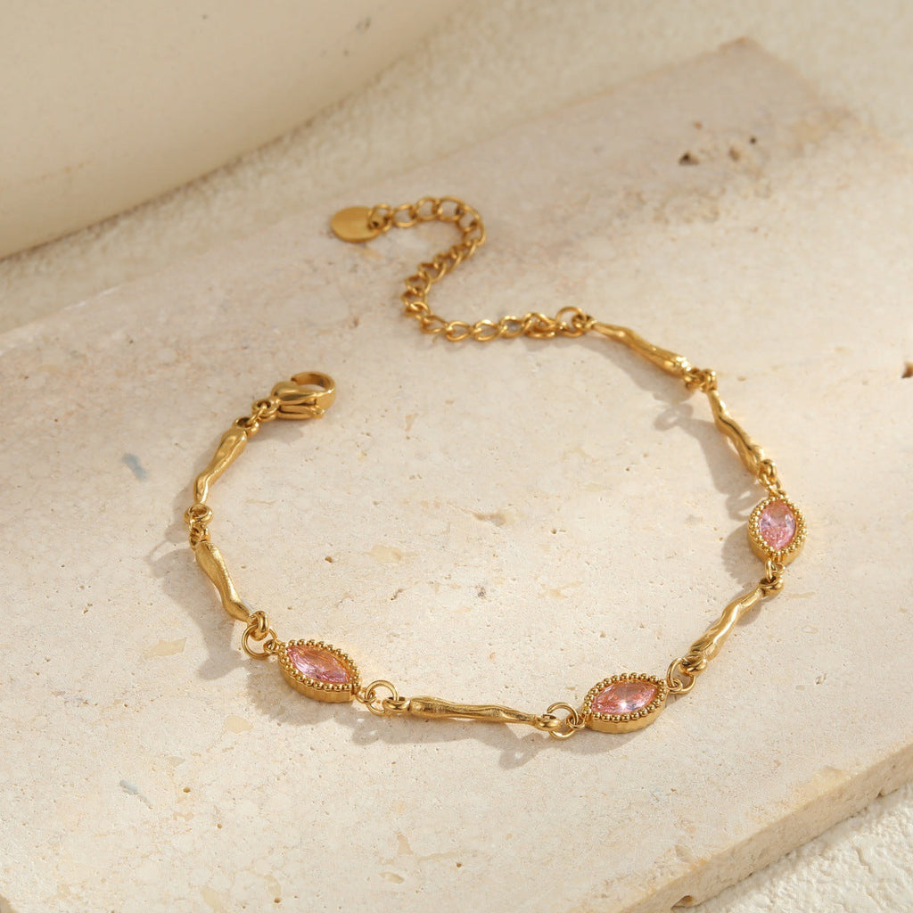 Geometric Gold Plated Bracelet — gold bracelet, view 5