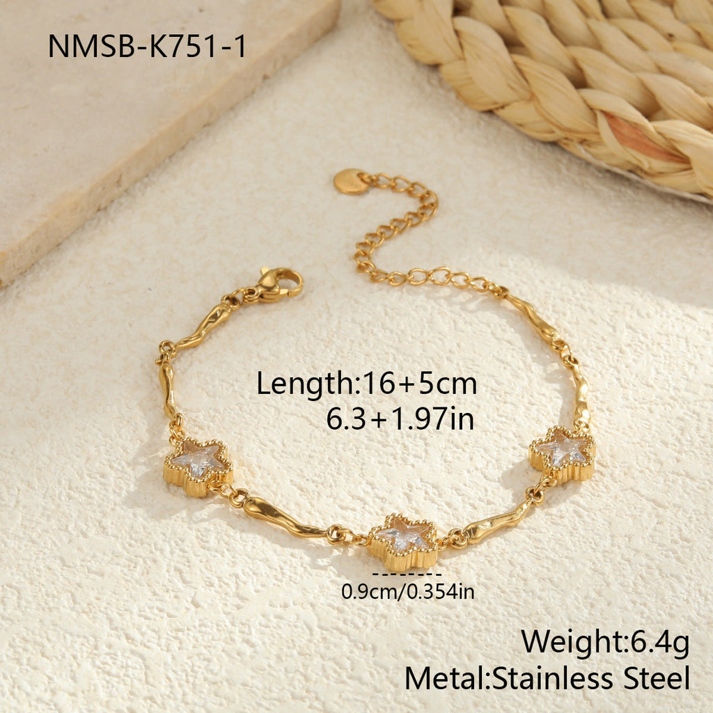 Geometric Gold Plated Bracelet — gold bracelet, view 8