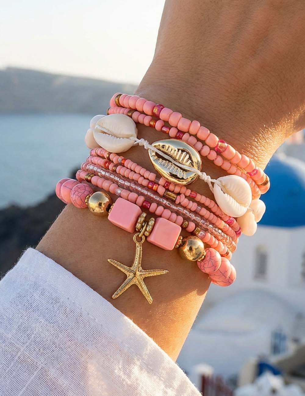 Starfish Layered Chain Bracelet — bracelet