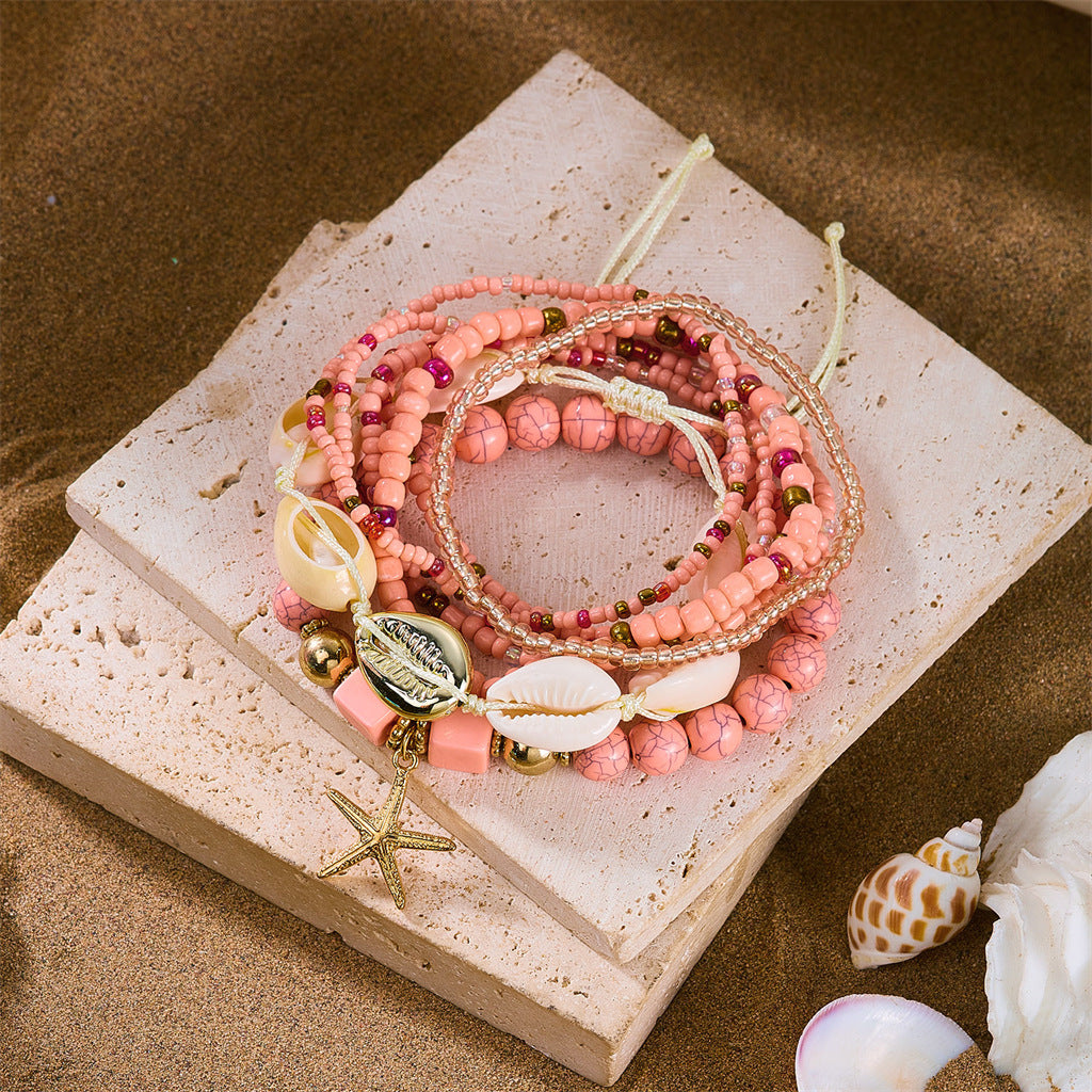 Starfish Layered Chain Bracelet — bracelet, view 4
