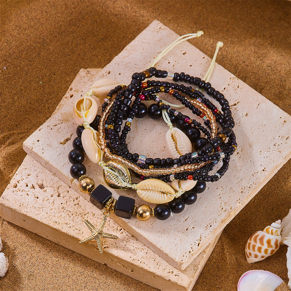 Starfish Layered Chain Bracelet — bracelet, view 5