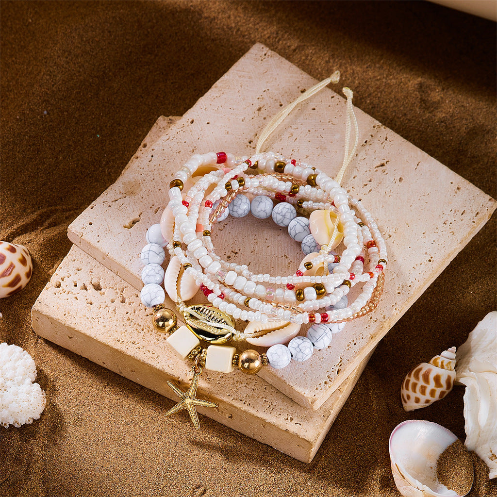 Starfish Layered Chain Bracelet — bracelet, view 6