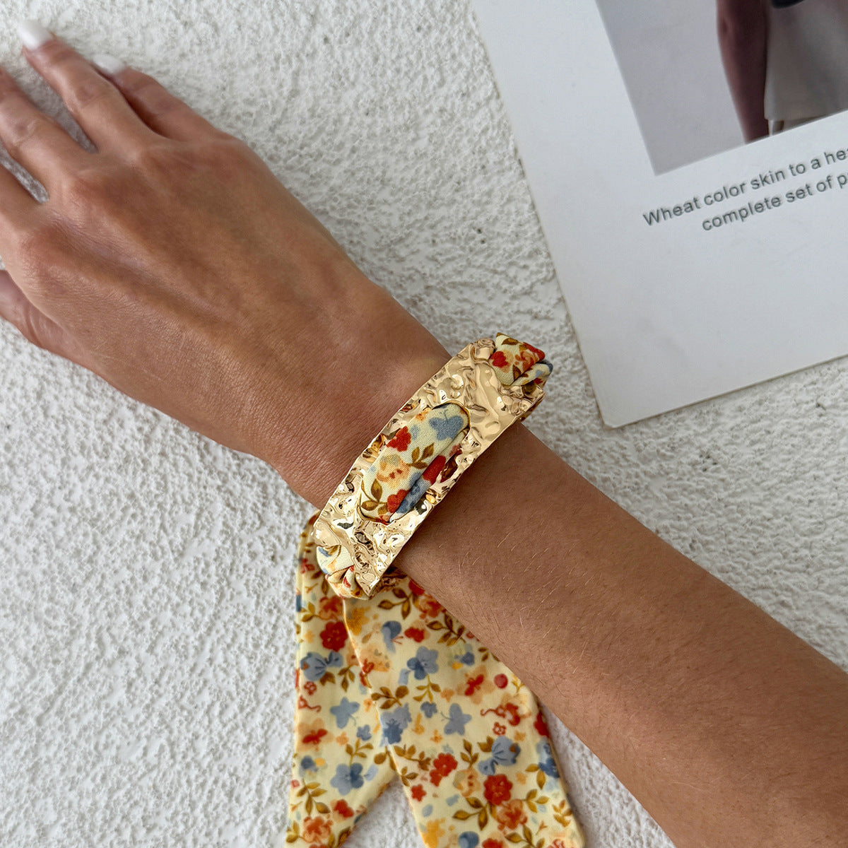 Leopard Print Open Cuff Bangle — bracelet, view 12
