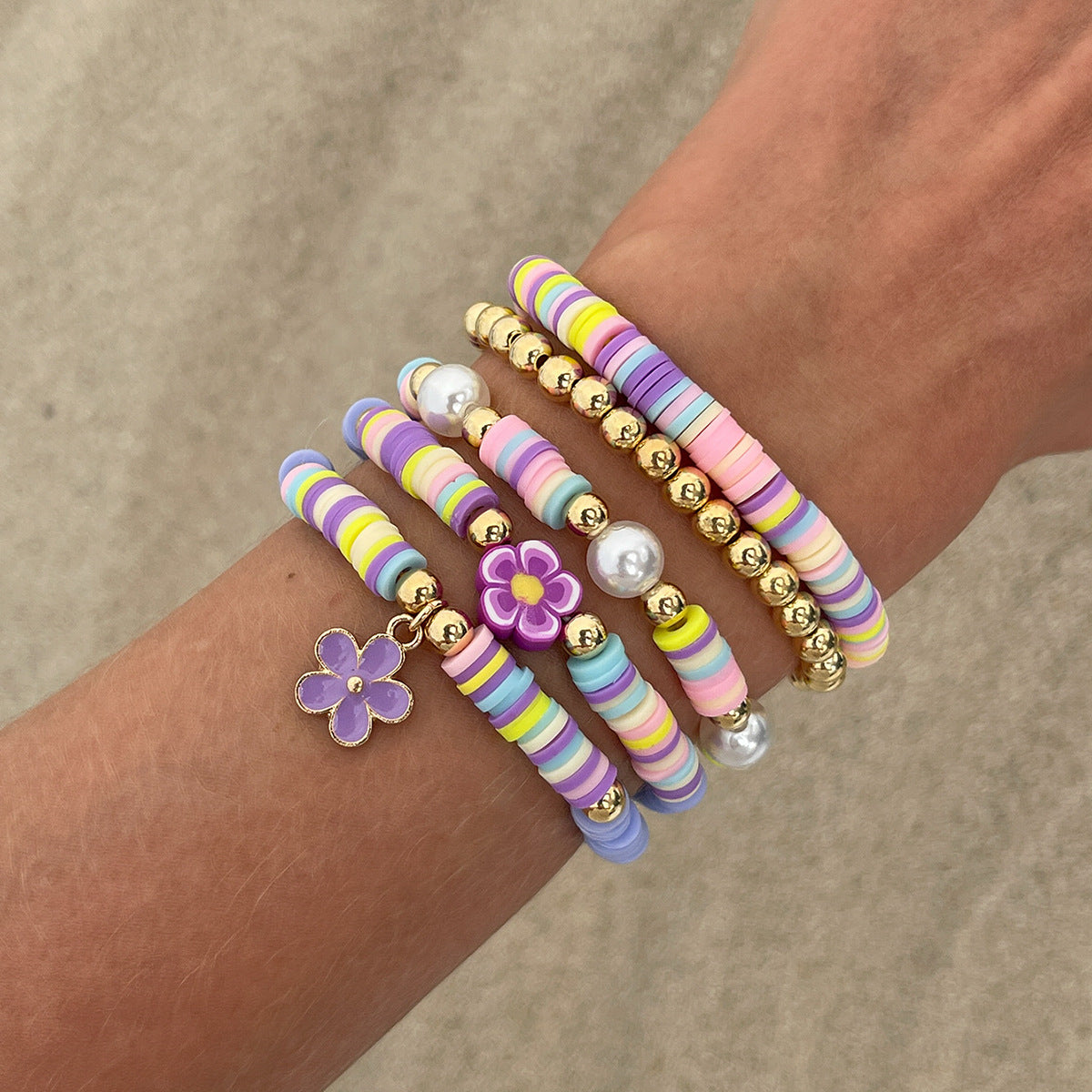Boho Floral Beaded Bracelet — bracelet, view 10