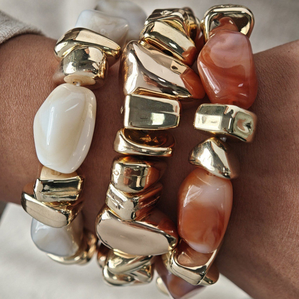Irregular Resin Stone Bracelet — bracelet, view 2