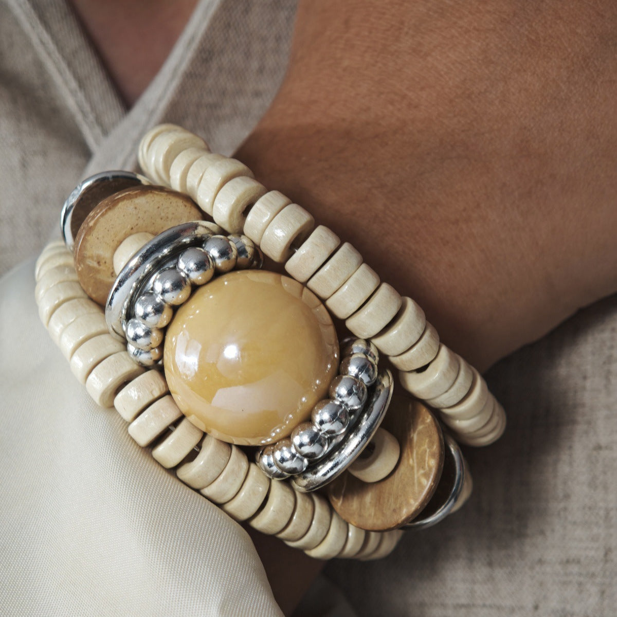 Irregular Resin Stone Bracelet — bracelet, view 6