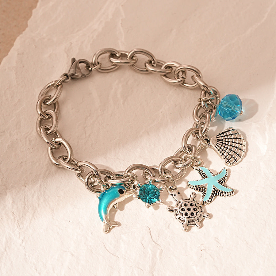 Pearl Tassel Chain Bracelet — bracelet, view 10