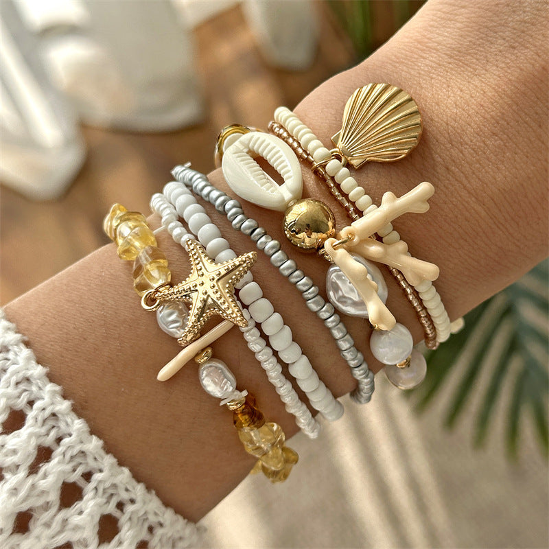 Star and Shell Pearl Bracelet — bracelet, view 2