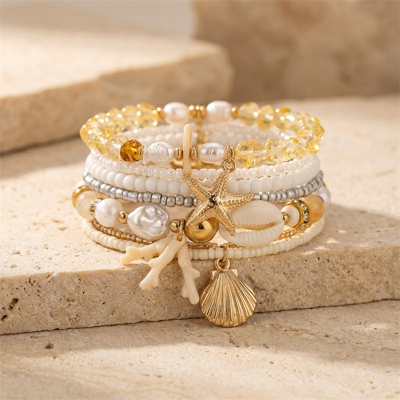 Star and Shell Pearl Bracelet — bracelet, view 3