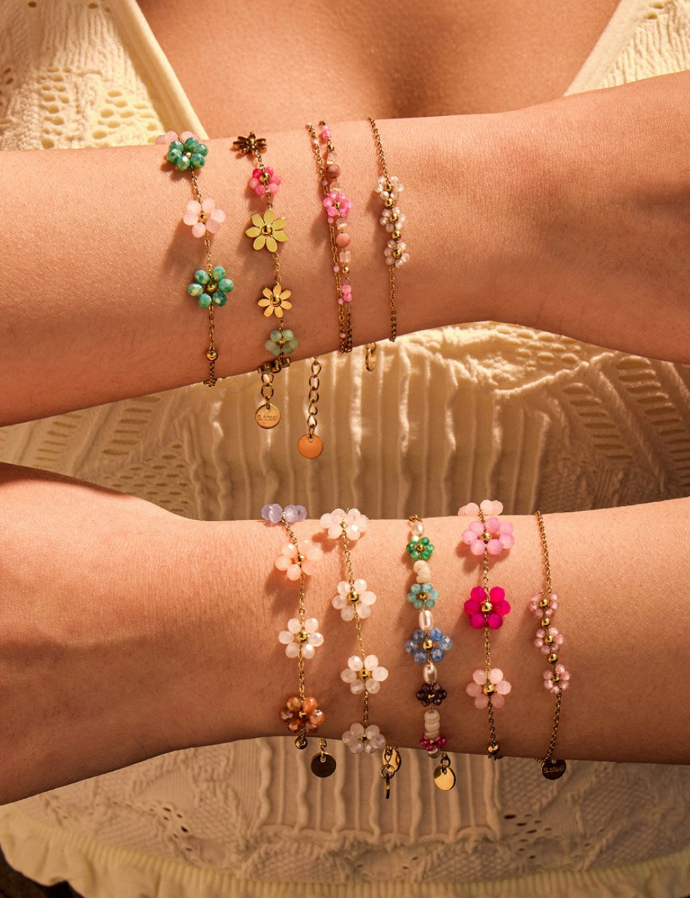Layered Daisy Chain Bracelet — bracelet