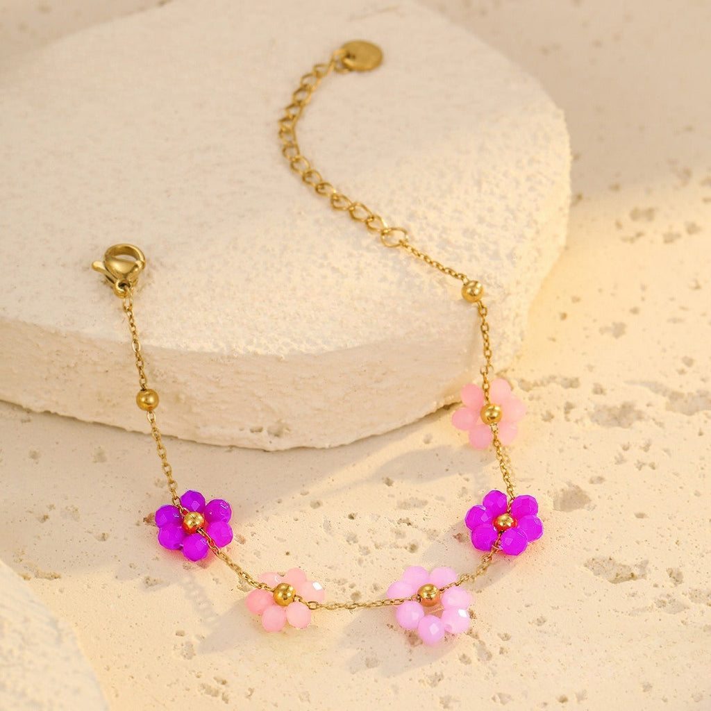 Layered Daisy Chain Bracelet — bracelet, view 7