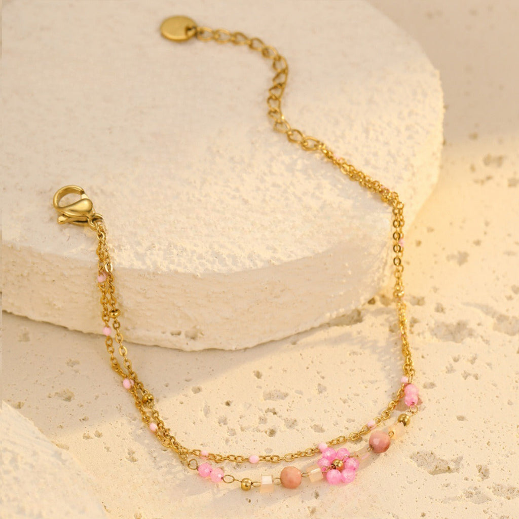 Layered Daisy Chain Bracelet — bracelet, view 8