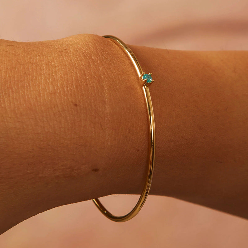 Sparkling Zirconia Open Bracelet — bracelet, view 2