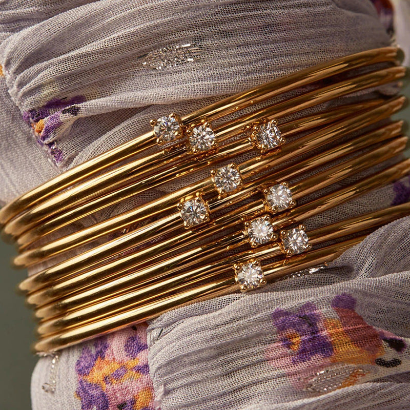 Sparkling Zirconia Open Bracelet — bracelet, view 3