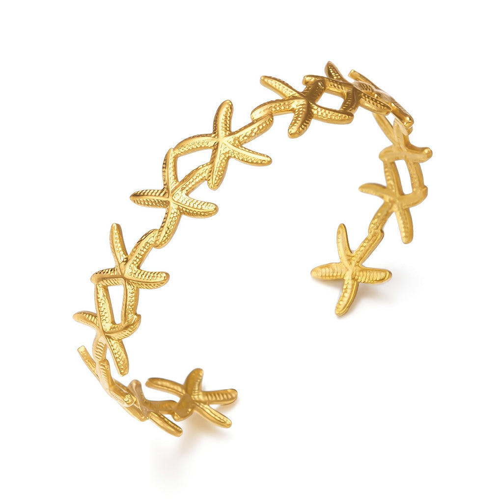 Ocean Motif Open Bangle Bracelet — bracelet, view 5