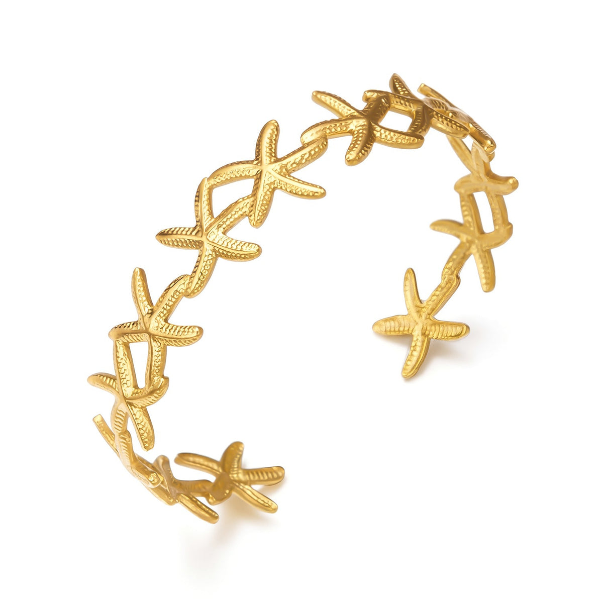 Ocean Motif Open Bangle Bracelet — bracelet, view 5