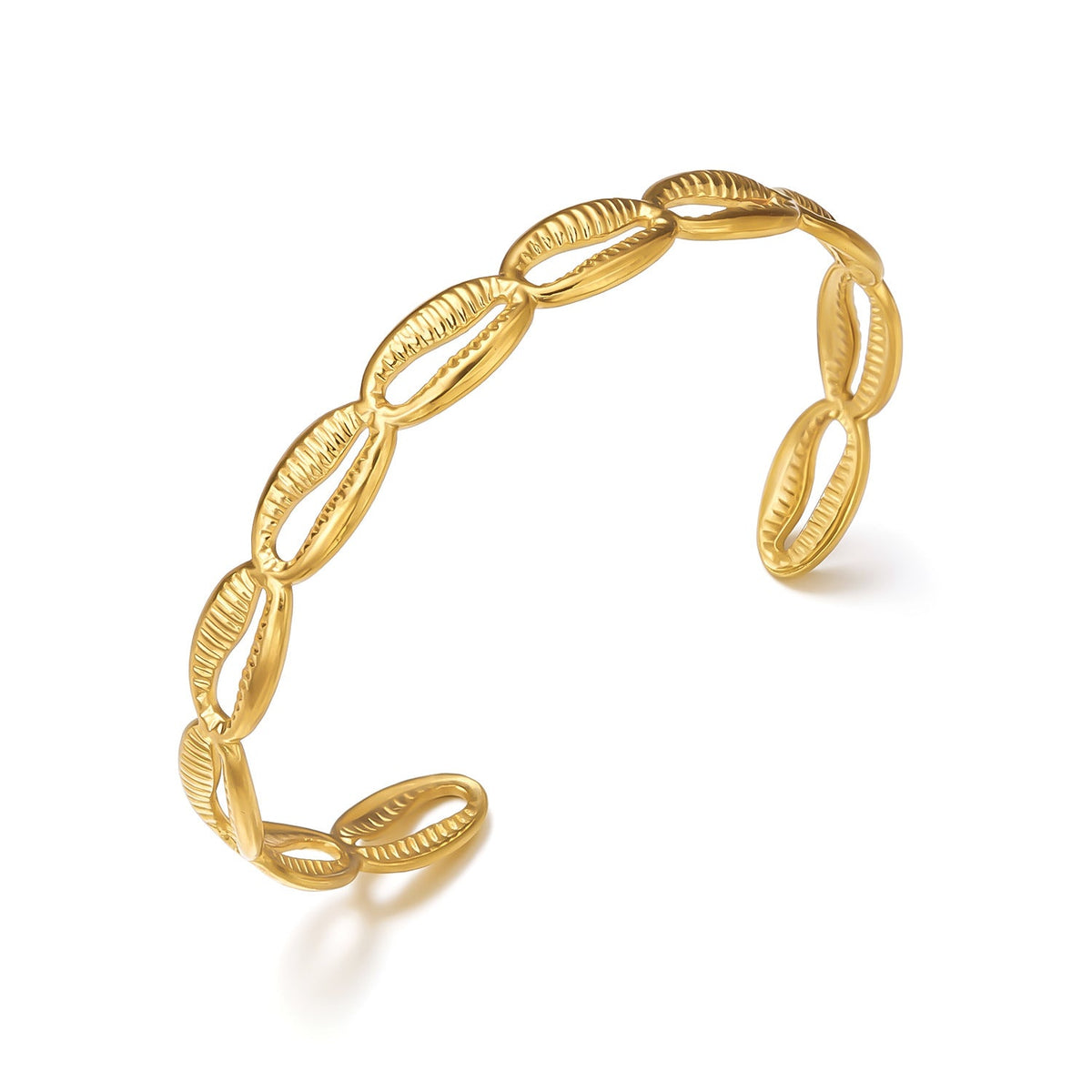 Ocean Motif Open Bangle Bracelet — bracelet, view 6