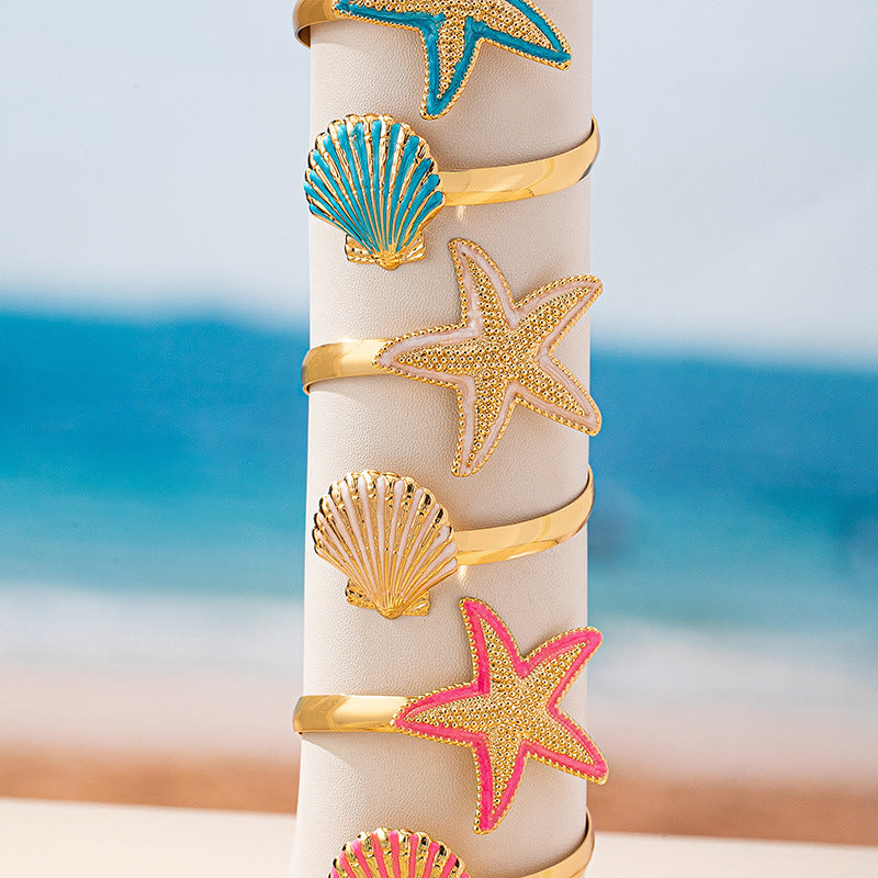 Ocean Starfish Charm Bracelet — bracelet, view 5