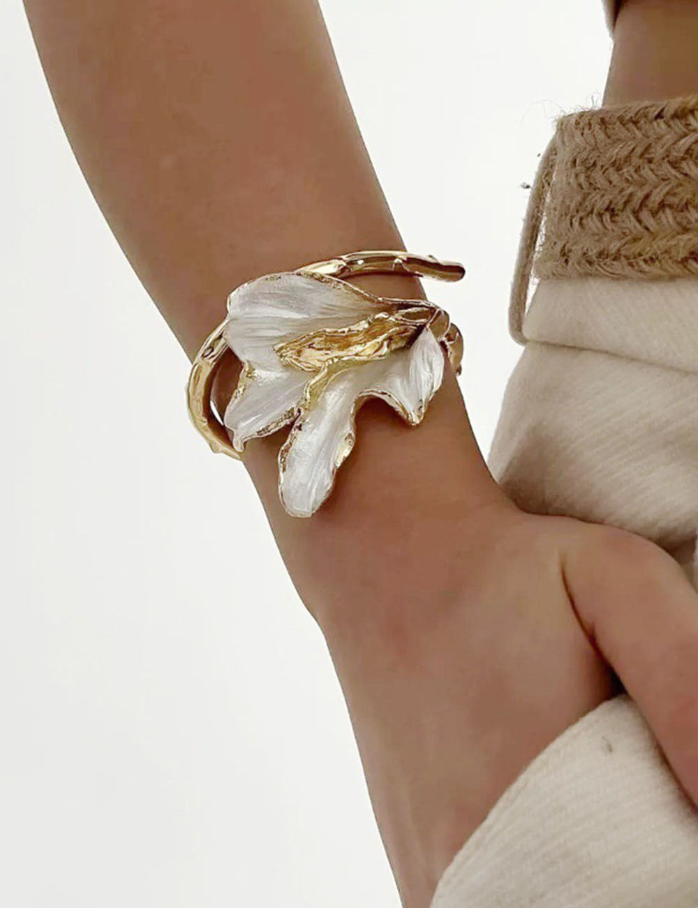 Enamel Tulip Flower Bracelet — bracelet