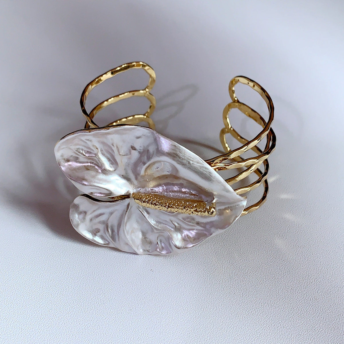 Enamel Tulip Flower Bracelet — bracelet, view 5