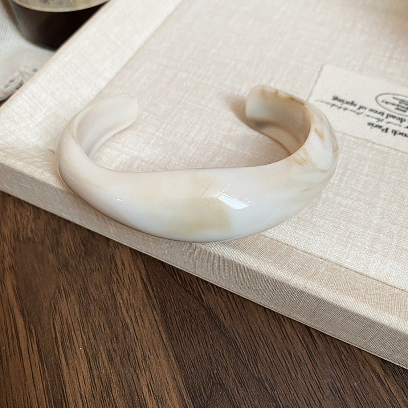 Shell Pearl Stackable Bangle — bracelet, view 12
