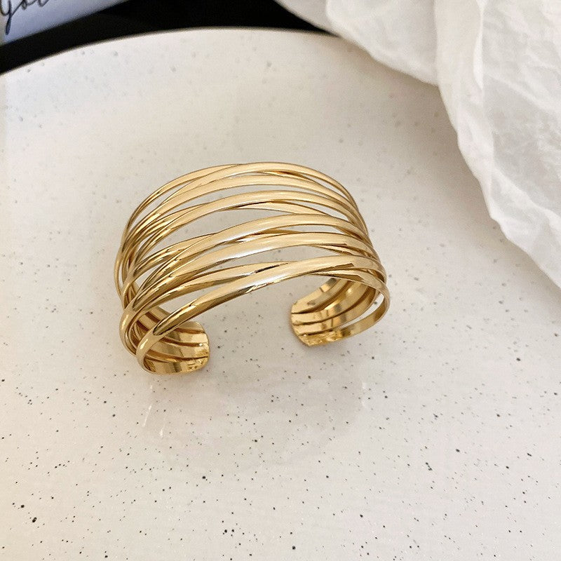 Wave Shape Cubic Zirconia Bracelet — bracelet, view 10