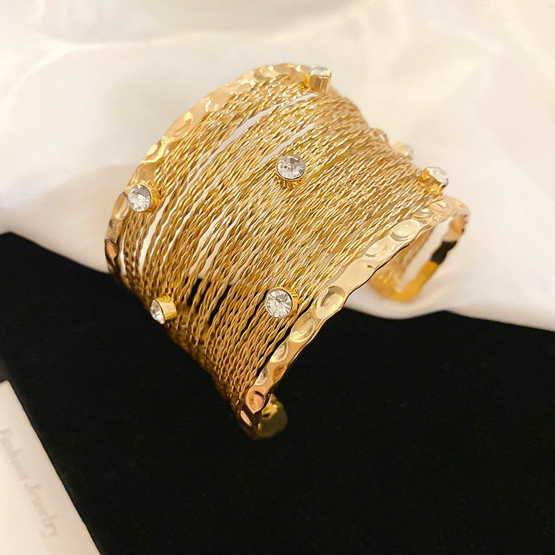 Wave Shape Cubic Zirconia Bracelet — bracelet, view 12