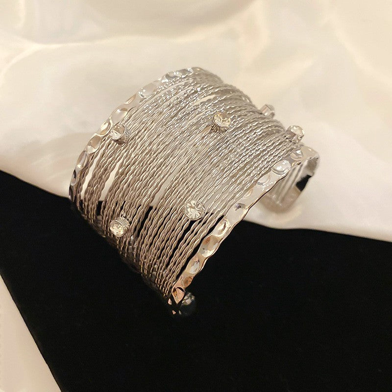 Wave Shape Cubic Zirconia Bracelet — bracelet, view 13