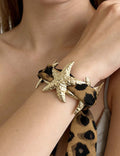Leopard Print Scarf Cuff Bracelet — bracelet