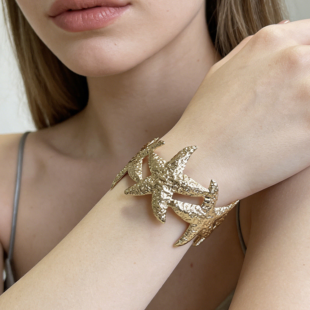 Leopard Print Scarf Cuff Bracelet — bracelet, view 4