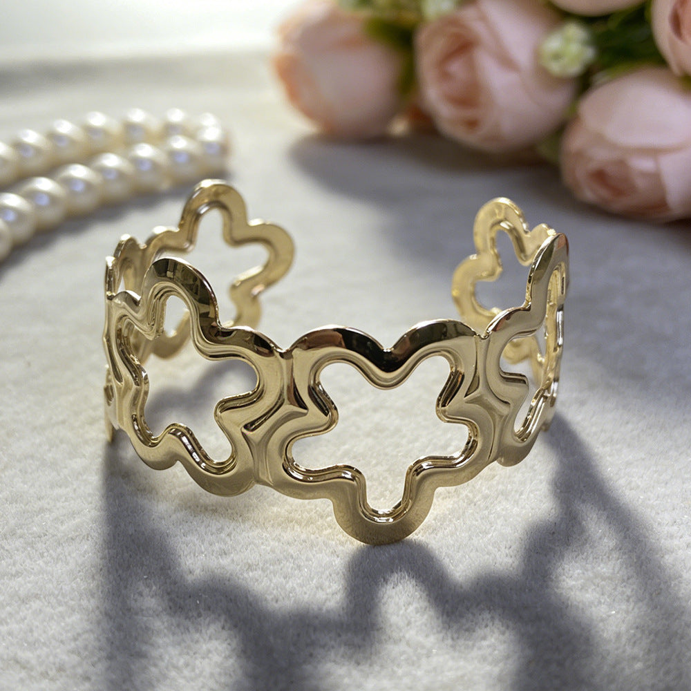 Leopard Print Scarf Cuff Bracelet — bracelet, view 5