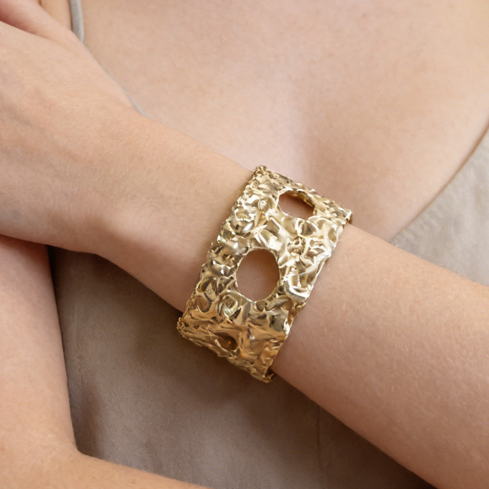 Leopard Print Scarf Cuff Bracelet — bracelet, view 6