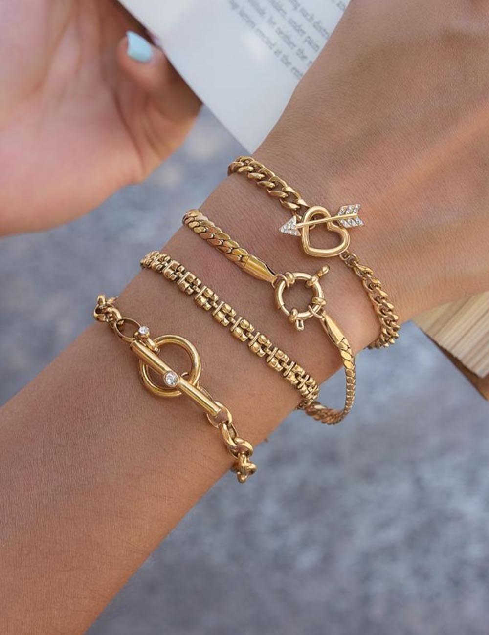 Chunky Cuban Link Bracelet — gold bracelet