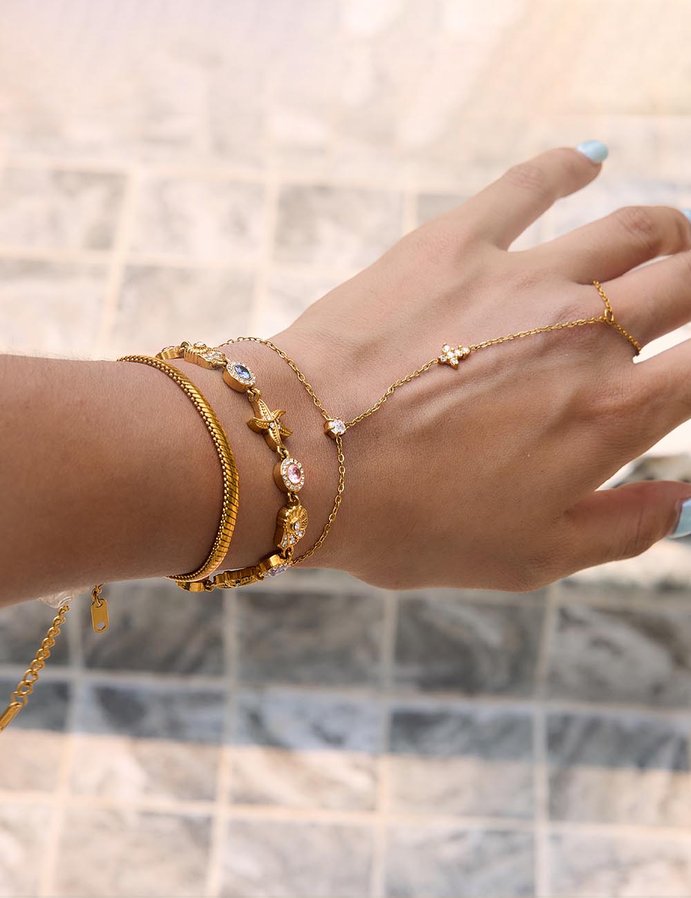 Classic Gold Plated Zirconia Bracelet — bracelet
