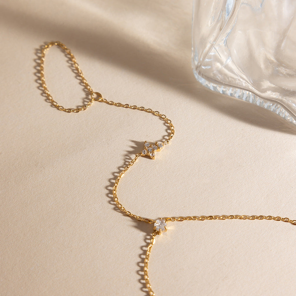Classic Gold Plated Zirconia Bracelet — bracelet, view 3