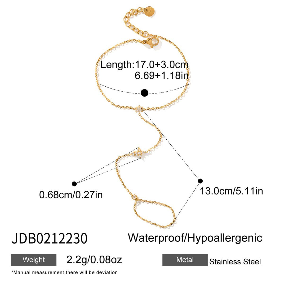 Classic Gold Plated Zirconia Bracelet — bracelet, view 5