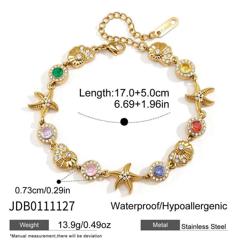 Classic Gold Plated Zirconia Bracelet — bracelet, view 6