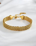 Gold Mesh Chain Bracelet — gold bracelet