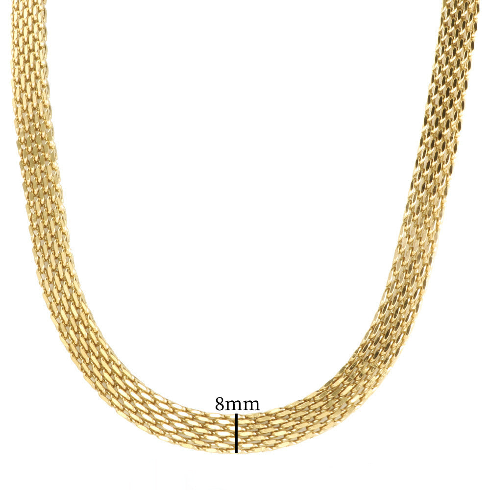 Gold Mesh Chain Bracelet — gold bracelet, view 7
