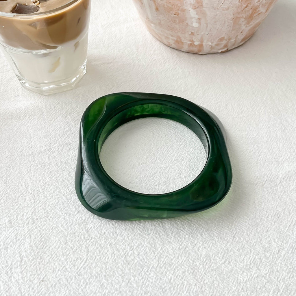 Geometric Resin Statement Bracelet — bracelet, view 5