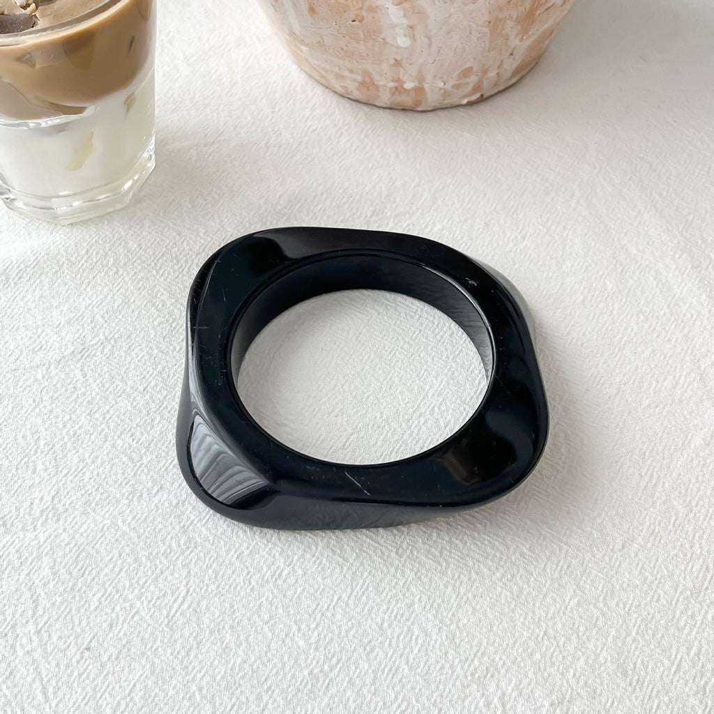Geometric Resin Statement Bracelet — bracelet, view 6