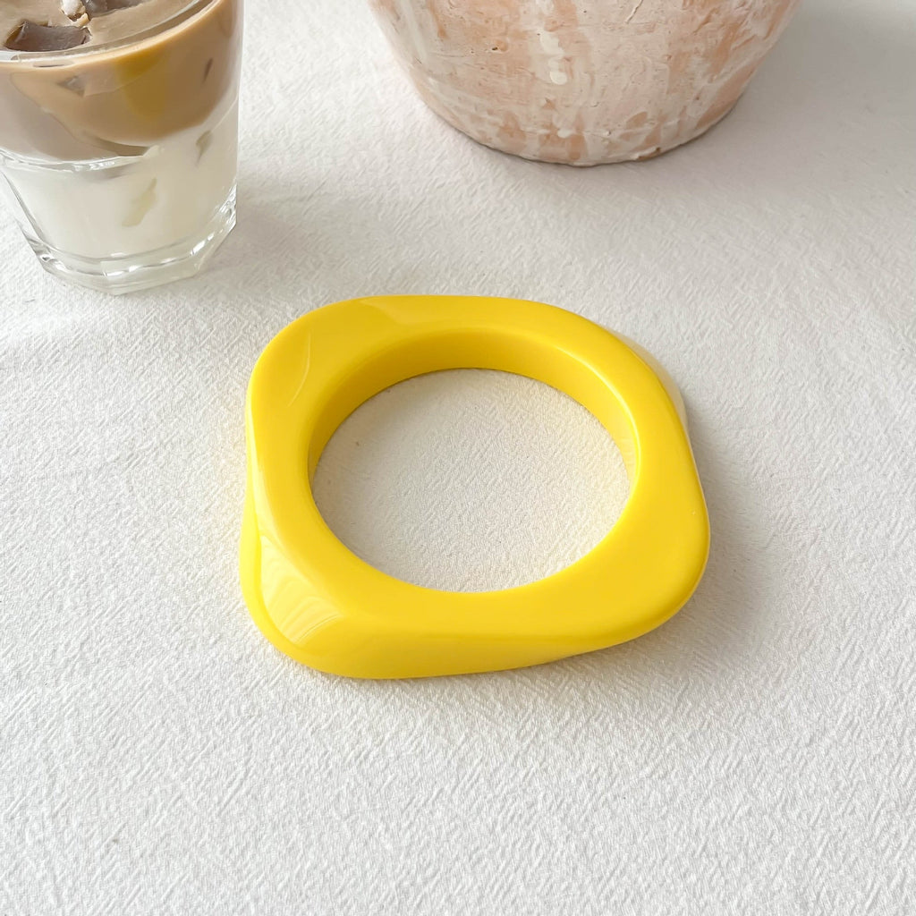 Geometric Resin Statement Bracelet — bracelet, view 7