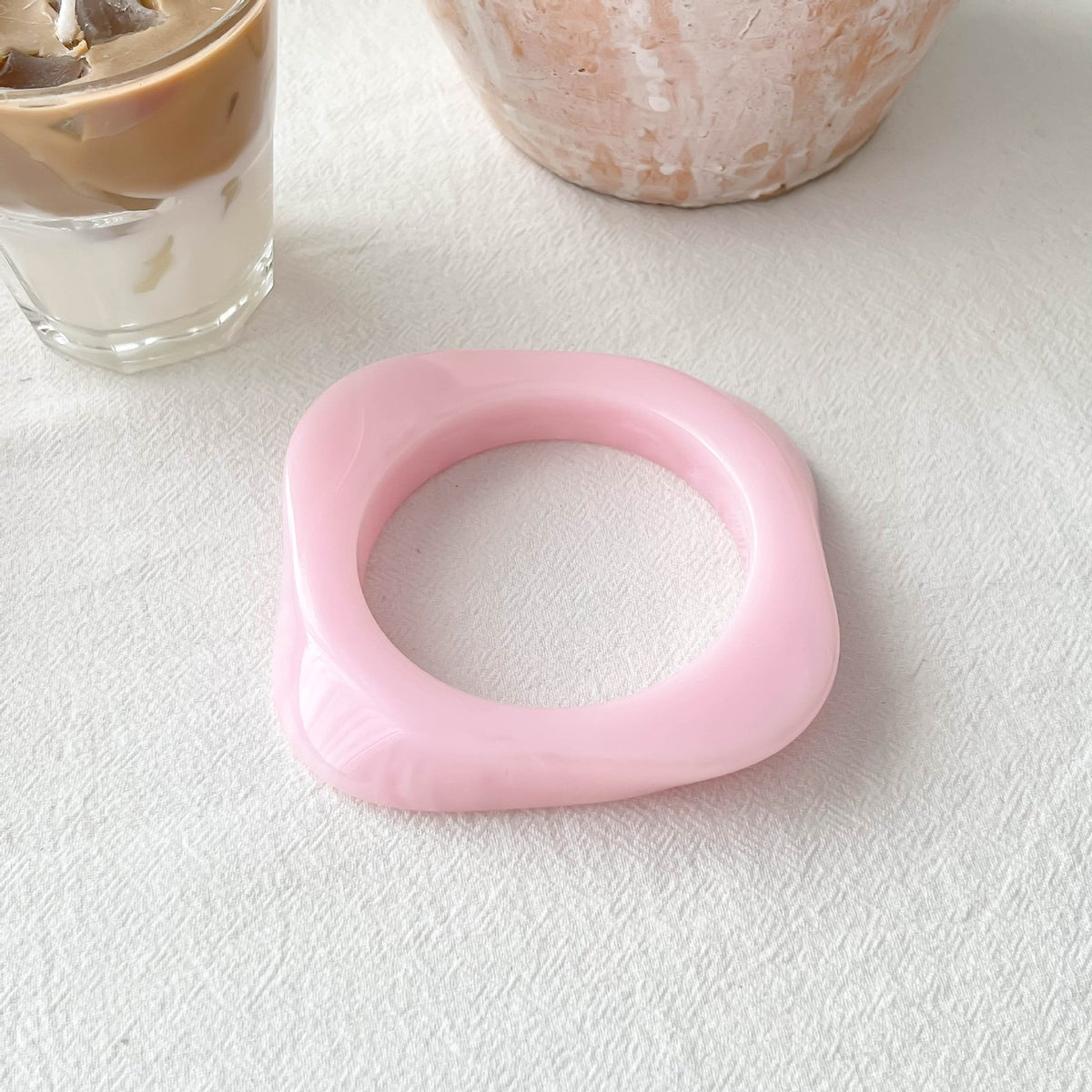 Geometric Resin Statement Bracelet — bracelet, view 8