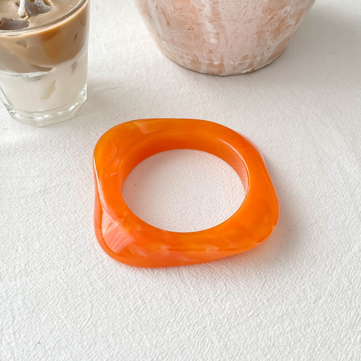 Geometric Resin Statement Bracelet — bracelet, view 9